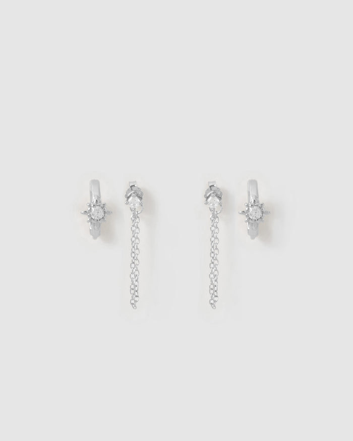 Vivia Earring Stack - Silver