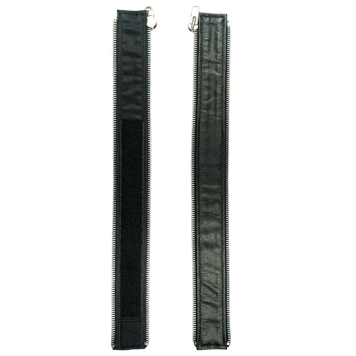 VXP51 Men's Black Universal Vest Expander Panel with Silver Aluminum Zip (Single Piece)