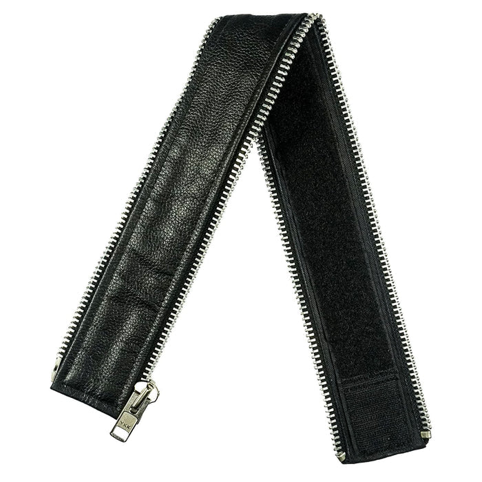VXP51 Men's Black Universal Vest Expander Panel with Silver Aluminum Zip (Single Piece)