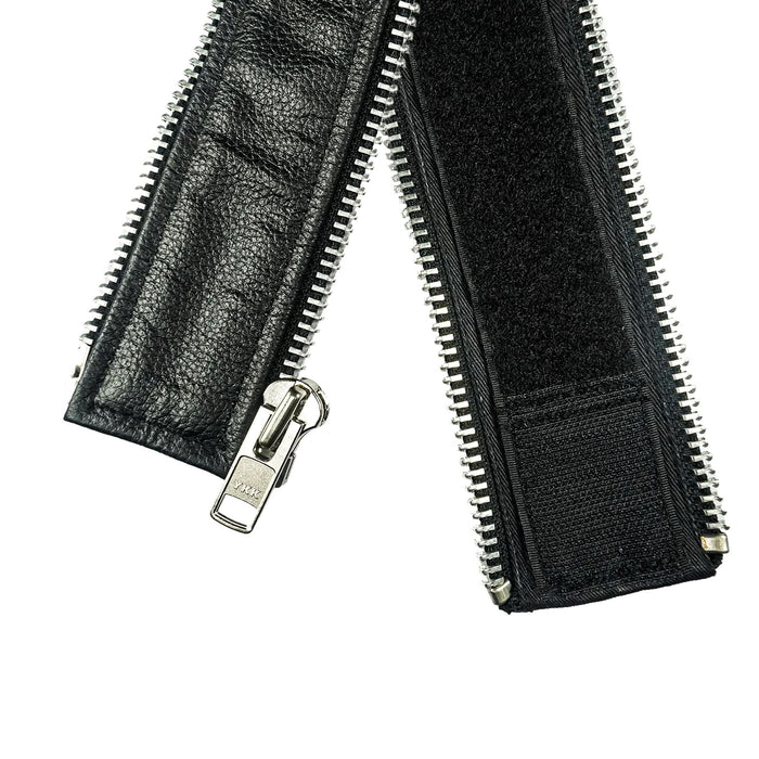 VXP51 Men's Black Universal Vest Expander Panel with Silver Aluminum Zip (Single Piece)