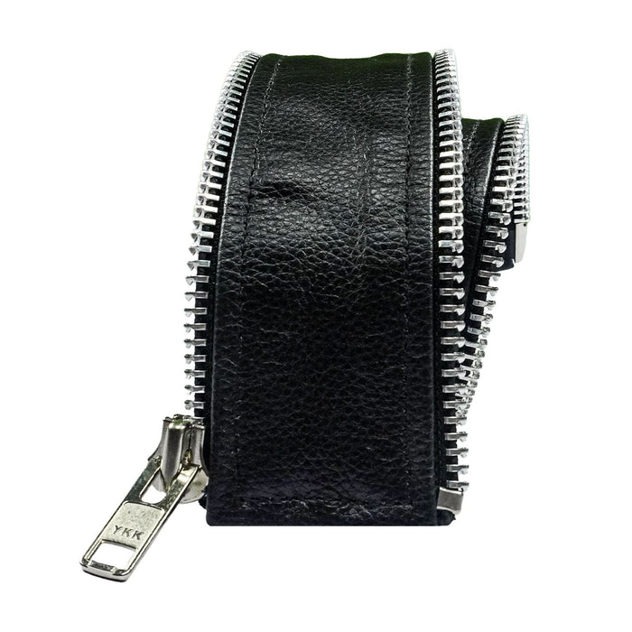 VXP51 Men's Black Universal Vest Expander Panel with Silver Aluminum Zip (Single Piece)