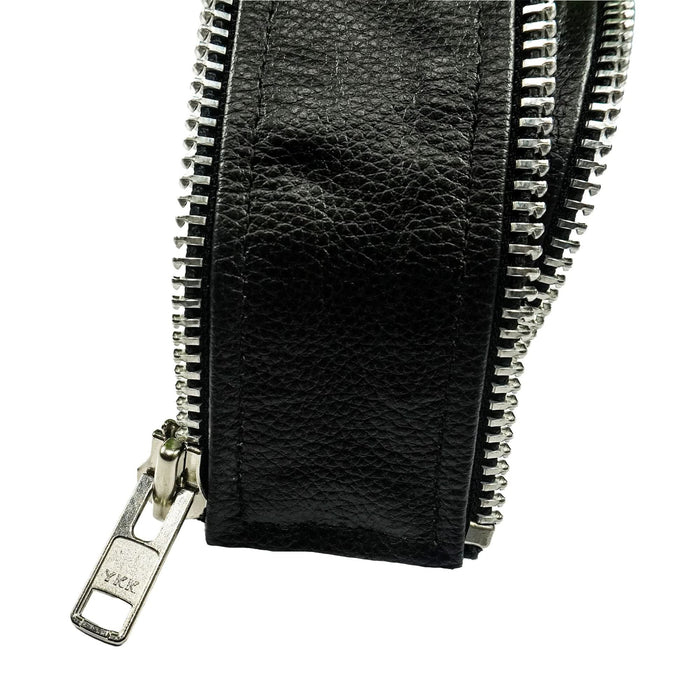 VXP51 Men's Black Universal Vest Expander Panel with Silver Aluminum Zip (Single Piece)