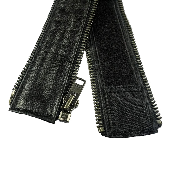 VXP52 Men's Black Universal Vest Expander Panel with Gun Metal Zip # 10 (Single Piece)