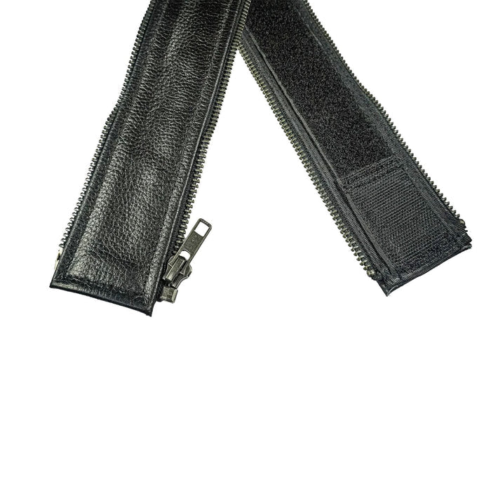 VXP53 Men's Black Universal Vest Expander Panel with Gun Metal Zip # 5 (Single Piece)