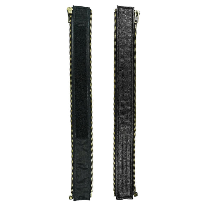 VXP54 Men's Black Universal Vest Expander Panel with Antique Zip (Single Piece)