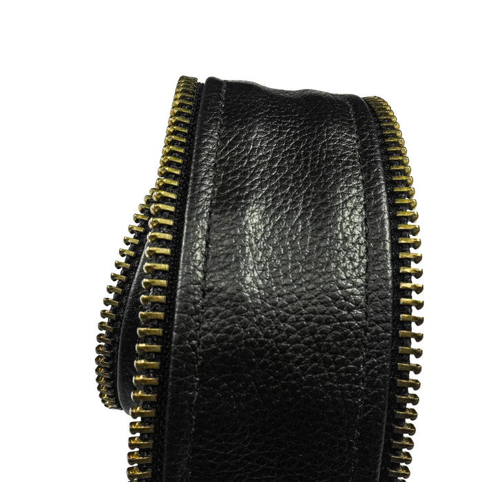 VXP54 Men's Black Universal Vest Expander Panel with Antique Zip (Single Piece)