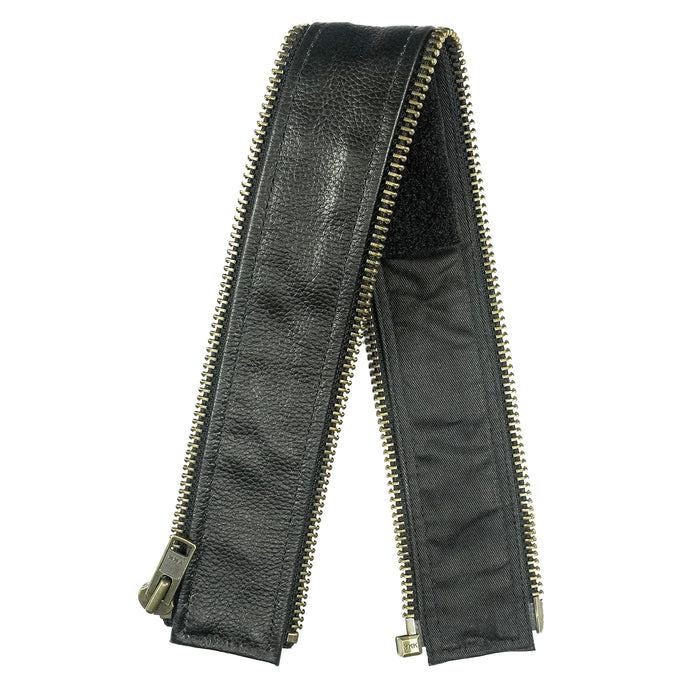 VXP54 Men's Black Universal Vest Expander Panel with Antique Zip (Single Piece)
