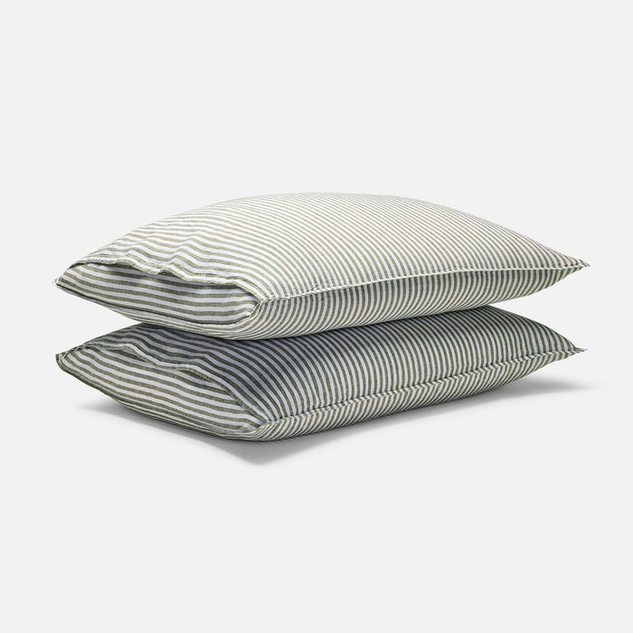 Oxford Stripe in Fresh Moss Chambray / Standard