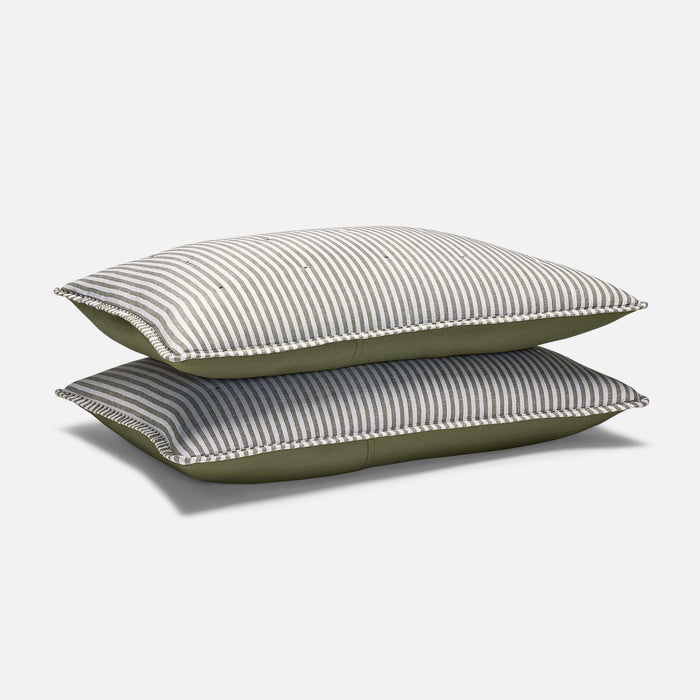 Oxford Stripe in Fresh Moss Chambray / Standard