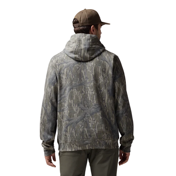 Washed Out Camo Logo Hoodie in Mossy Oak Original Treestand, on model #mossy_oak_original_treestand