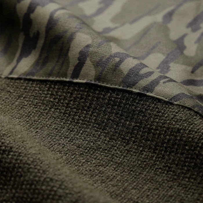 Waxed Canvas Sweater in Mossy Oak Original Bottomland, fabric detail #mossy_oak_original_bottomland