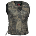 Women's Antique Brown Single Back Panel Concealed Carry Vest