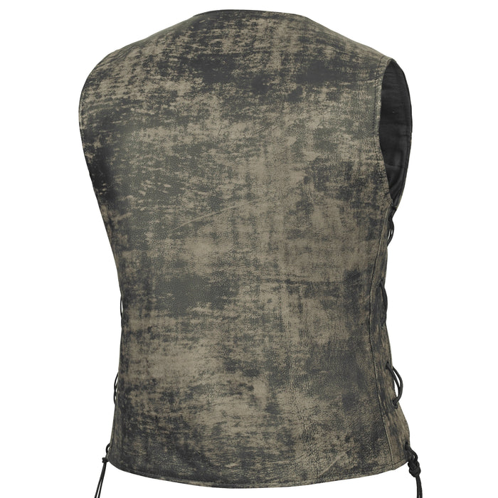 Women's Antique Brown Single Back Panel Concealed Carry Vest