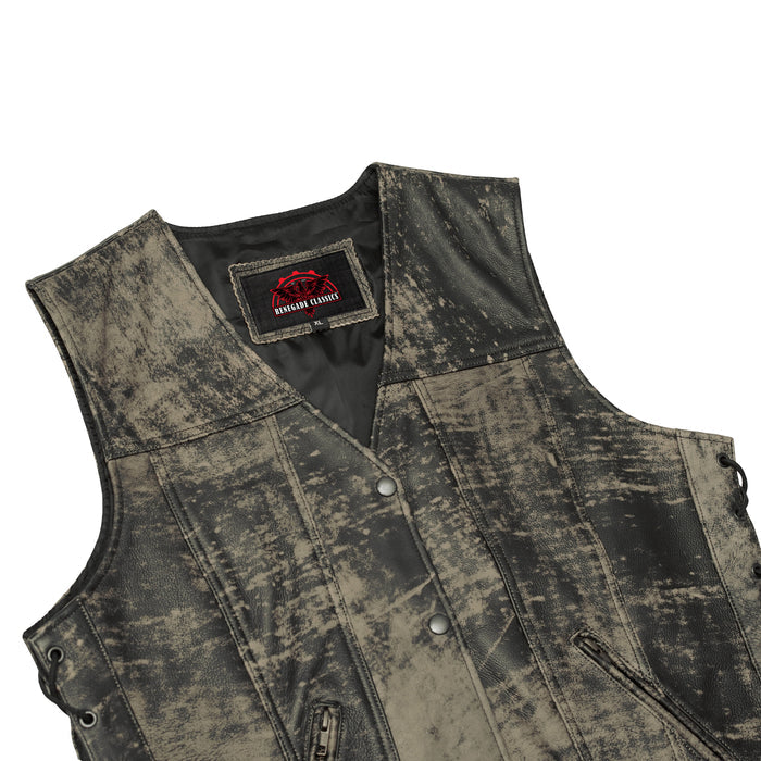 Women's Antique Brown Single Back Panel Concealed Carry Vest