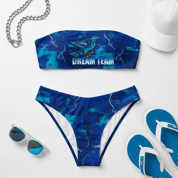 Women's Bikini with DreamTeam Logo - flat lay