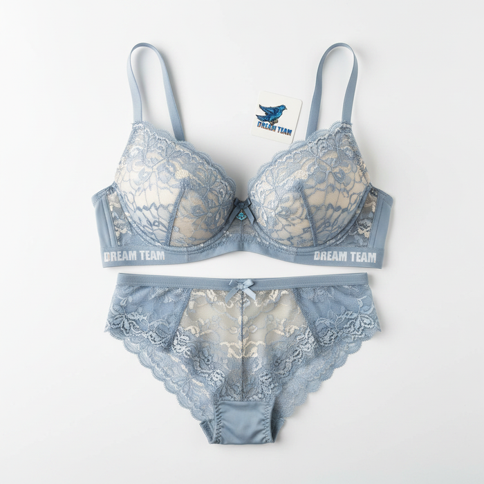 Women's Bra with DreamTeam Logo - flat lay