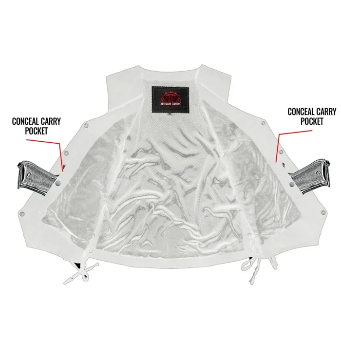Women's Denim Classic Side Lace Vest