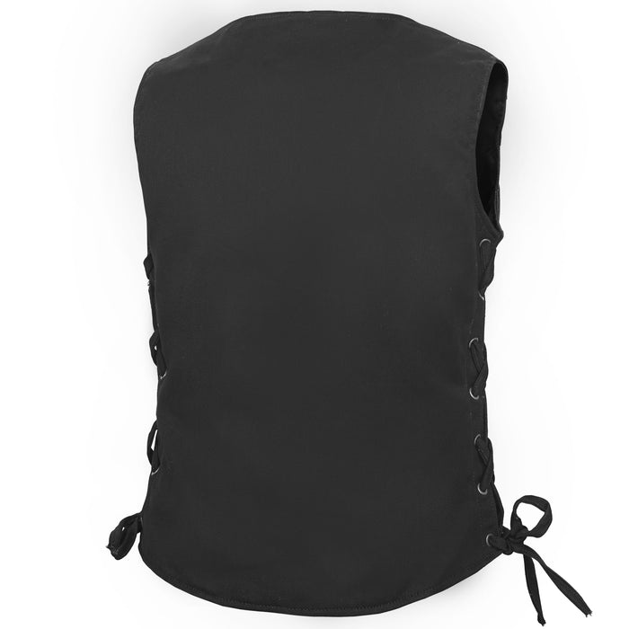 Women's Denim Longer Body ¾ Vest - Side Laces