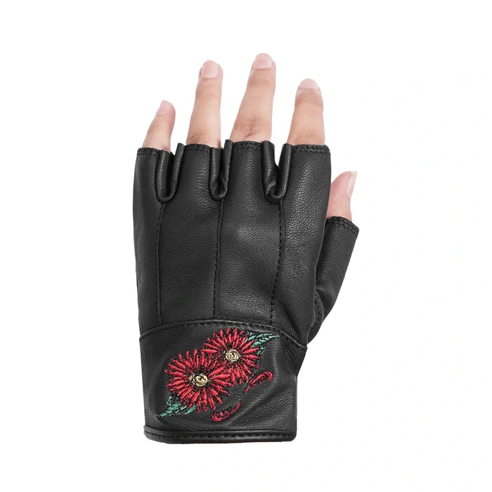 Women's Embroidered Fingerless Glove