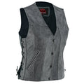 Women's Gray Single Back Panel Concealed Carry Vest