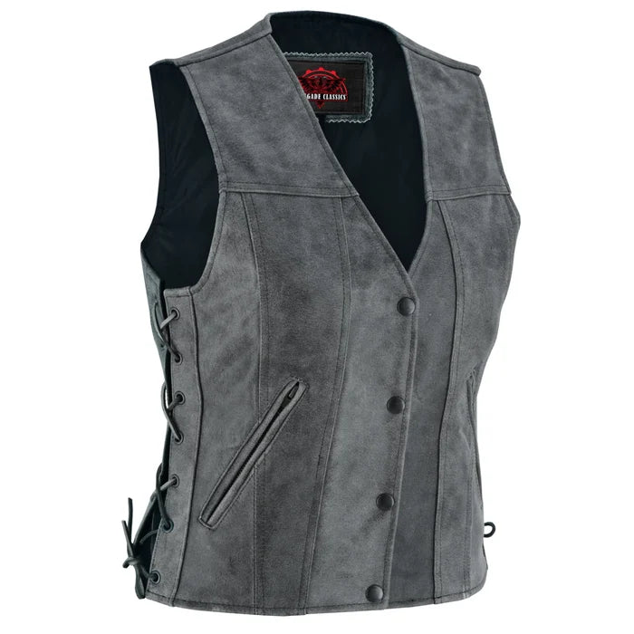 Women's Gray Single Back Panel Concealed Carry Vest
