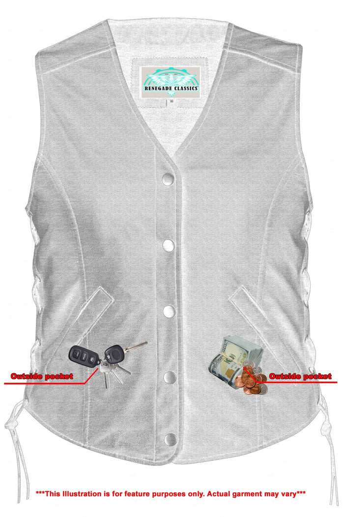 Women's Light Weight Open Neck Vest
