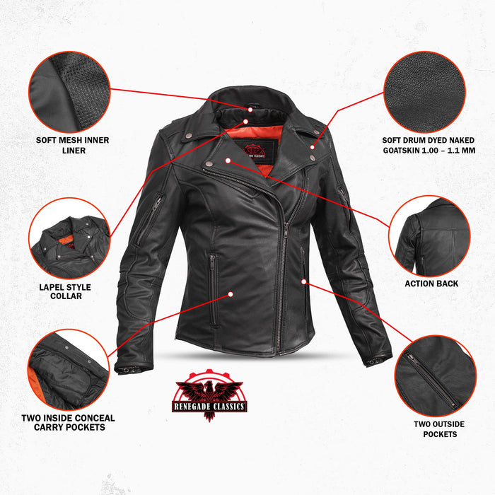 Women's Modern Longer Beltless Biker Jacket