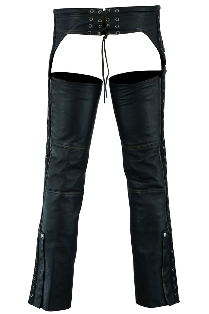 Women's Stylish Lightweight Hip Set Chaps in Lightweight Drum D