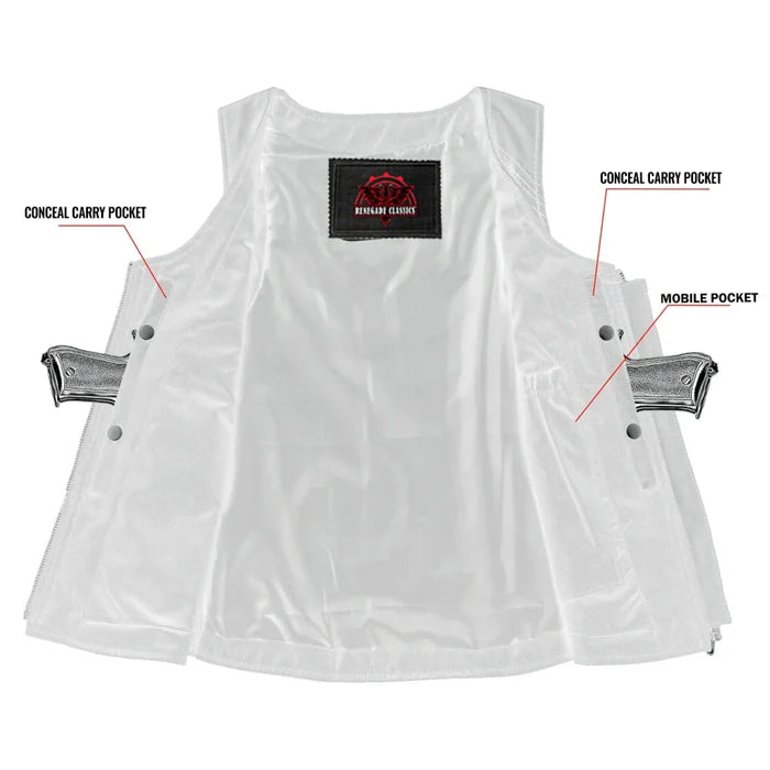 Women's Stylish Open Neck Side Lace Zipper Front Vest