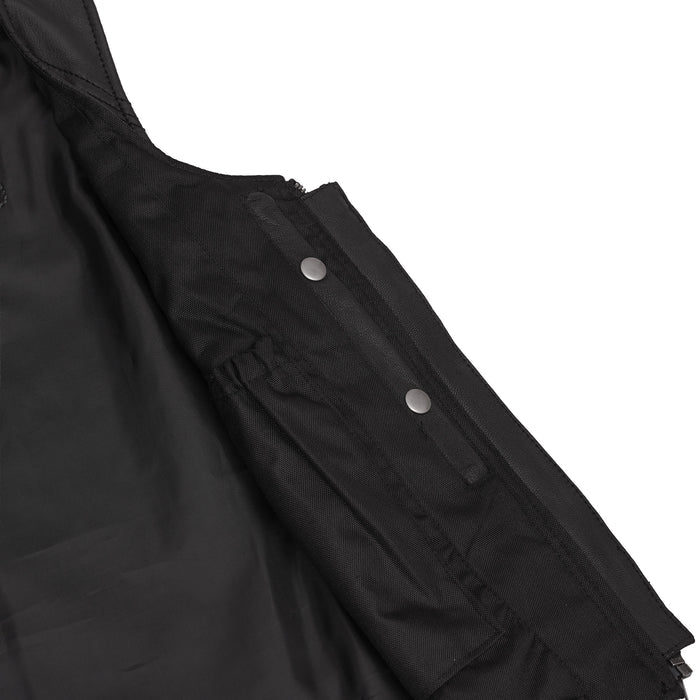 Women's Stylish Open Neck Side Lace Zipper Front Vest