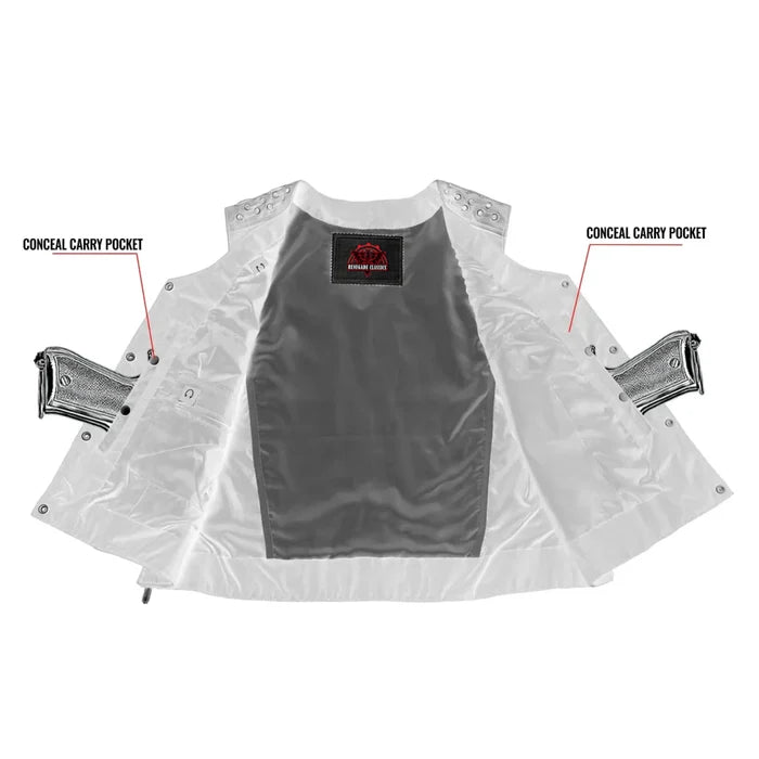 Women's Vest with Grommet and Lacing Accents