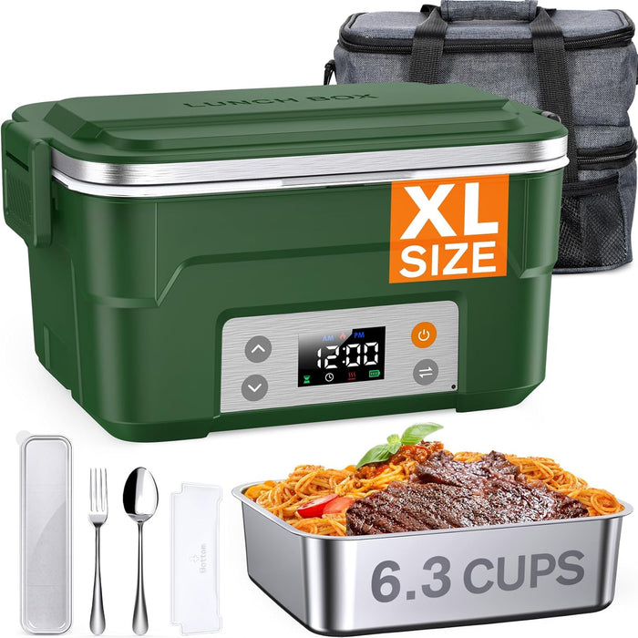 XL 6.3-Cup Cordless Electric Lunch Box for Adults