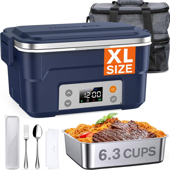 XL 6.3-Cup Cordless Electric Lunch Box for Adults