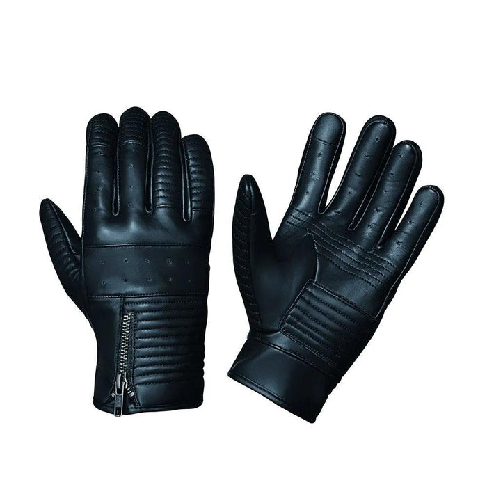 ZipLock Guard - Men's Leather Motorcycle Gloves